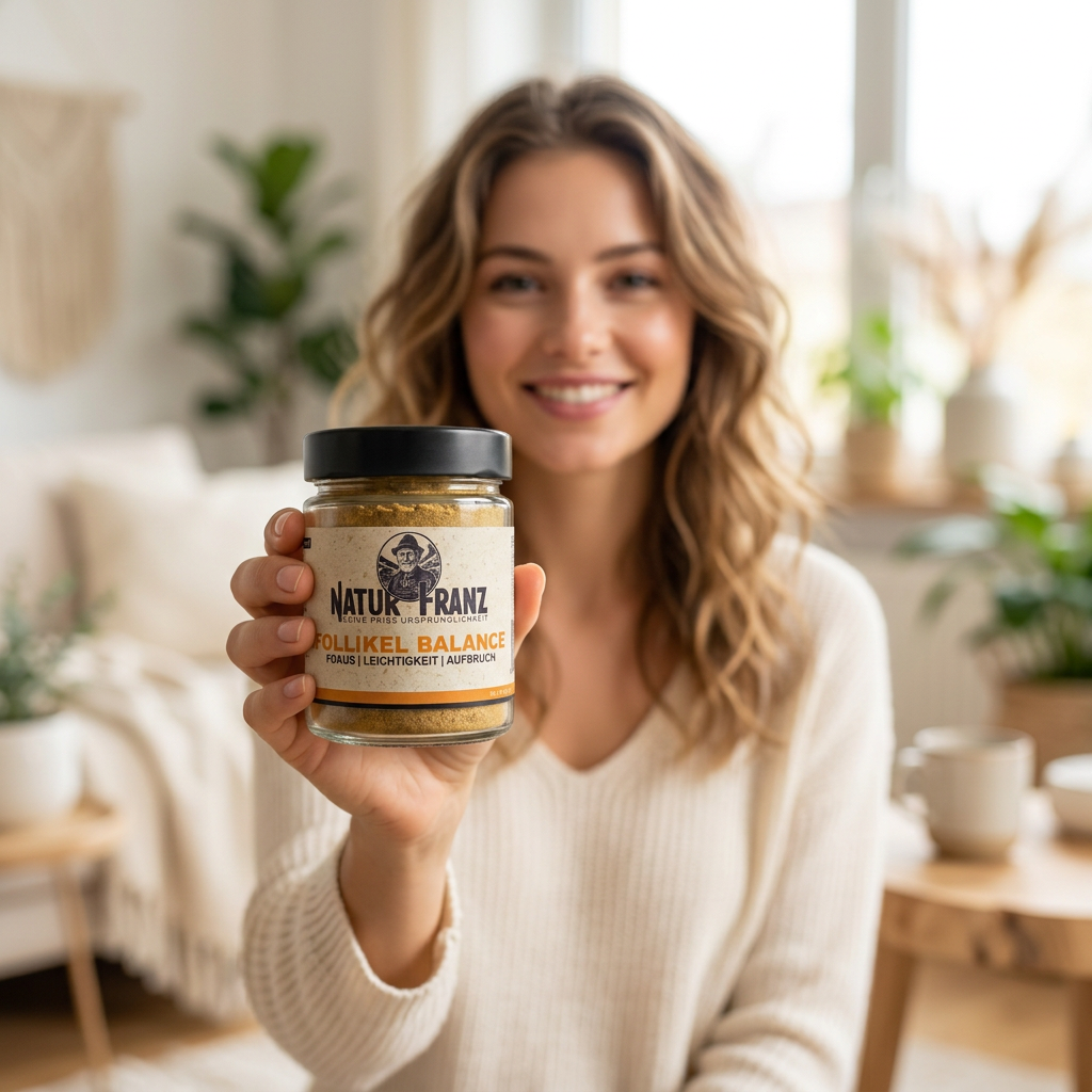 Natur Franz Follikel Balance Ritual Glas – Bio-Maca, Heiliges Basilikum und Ceylon Zimt für die Follikelphase