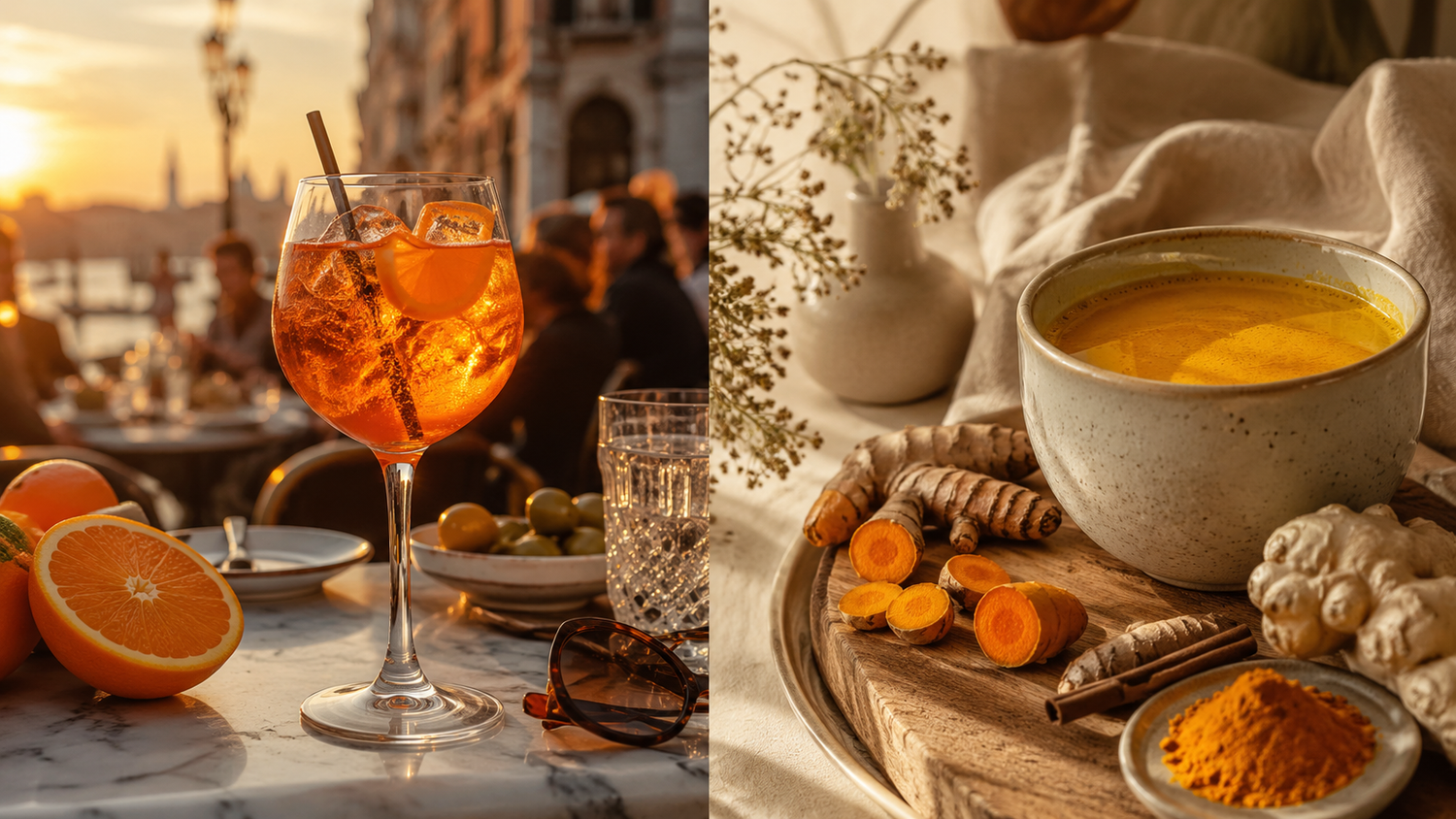 Zuviel Aperol, zu wenig Selfcare? Warum dein Körper manchmal Gold statt Orange braucht