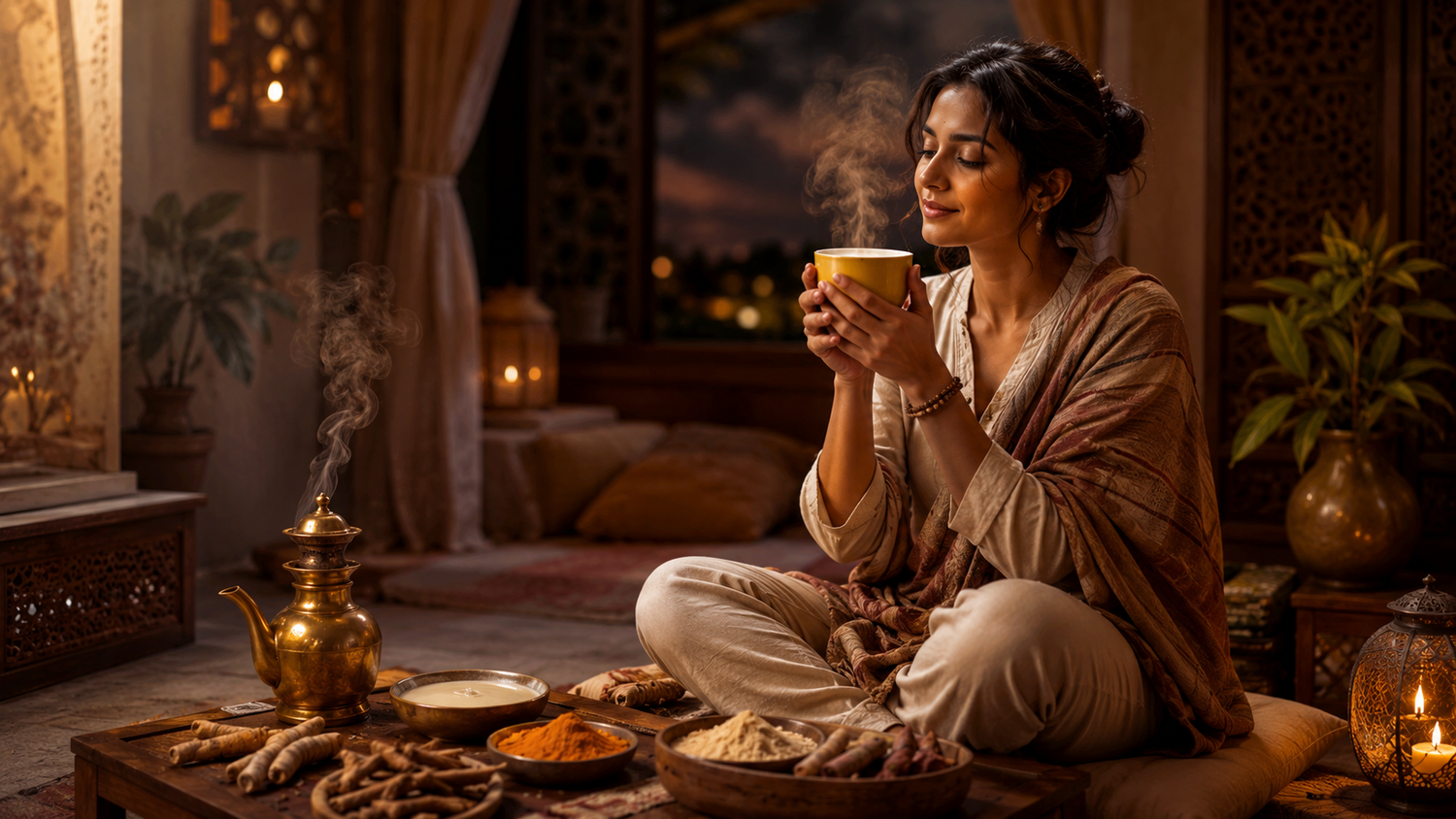 Goldene Milch mit Ashwagandha: Dein ultimatives Abendritual gegen Stress.