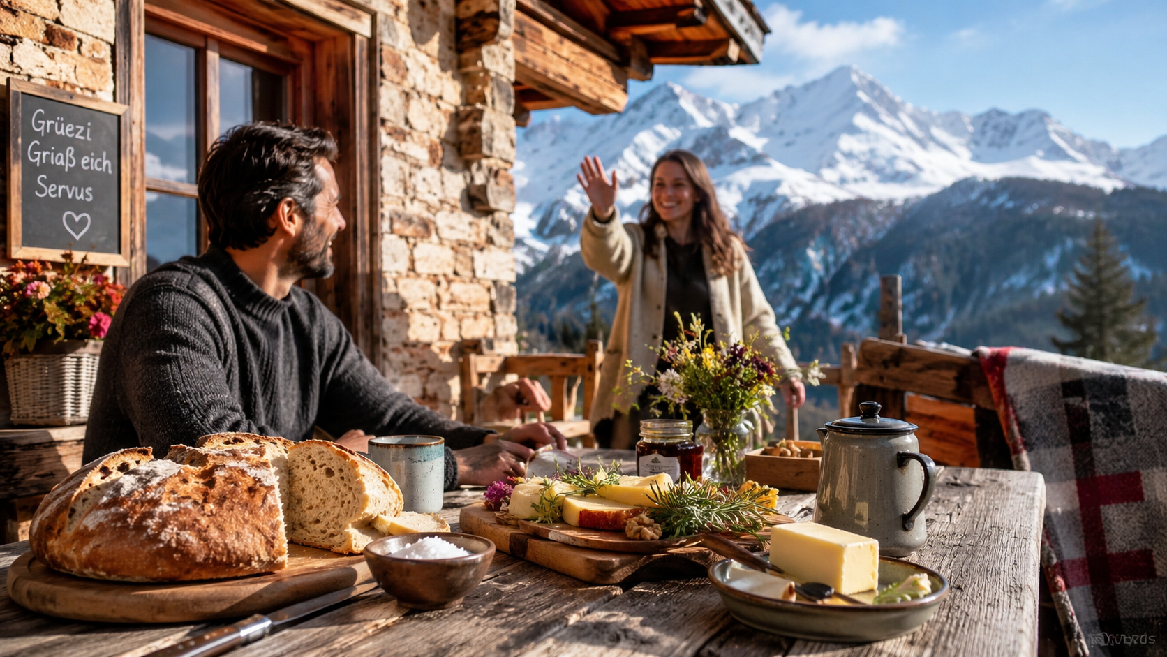 Grüezi, Griaß eich und Servus – ein Gruß aus den Bergen