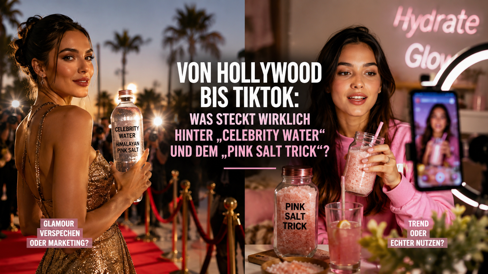 Von Hollywood bis TikTok: Was steckt wirklich hinter "Celebrity Water" und dem "Pink Salt Trick"?