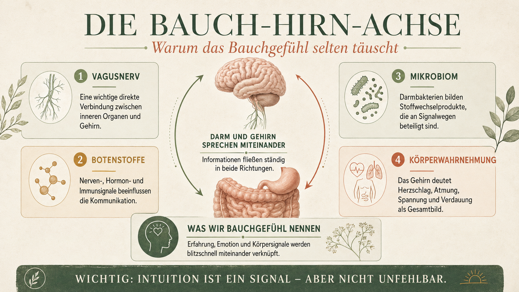 Die Bauch-Hirn-Achse: Warum das Bauchgefühl selten täuscht