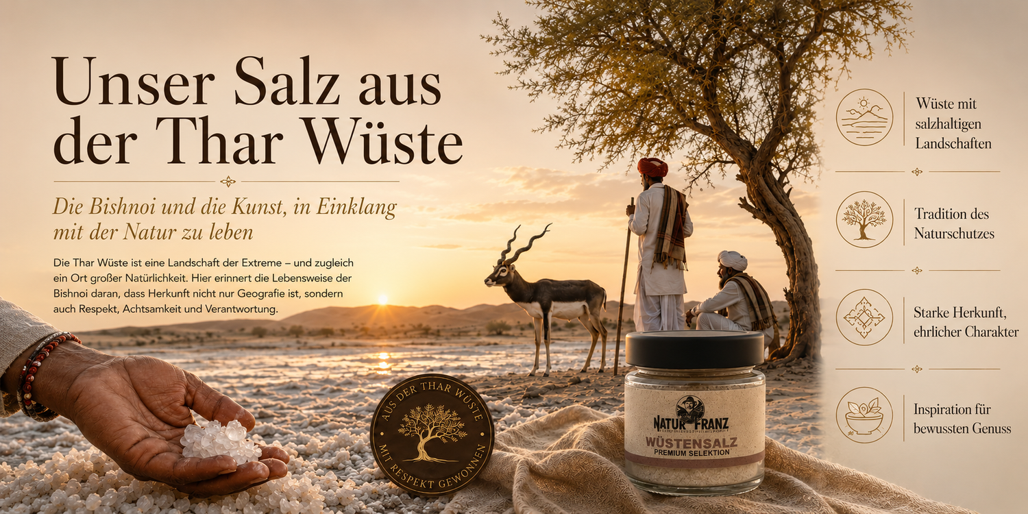 Die Bishnoi – Hüter des Lebens und unser Salz aus der Thar Wüste