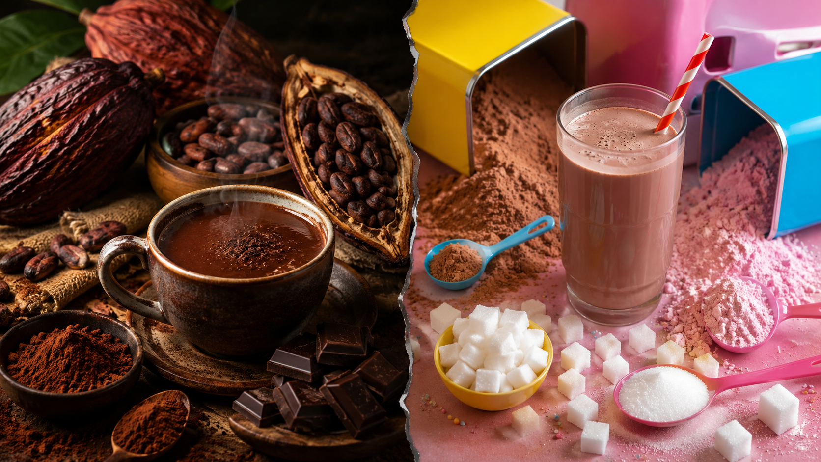 Echter Kakao vs. Kaba & Nesquik: Die Zuckerfalle