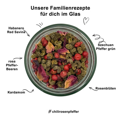 Chili Rosen Pfeffer - zart genug zum Verführen, wild genug zum Anbeißen