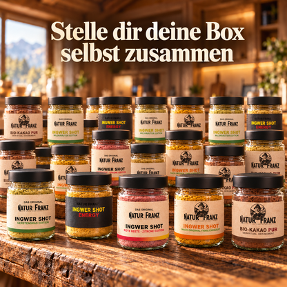 Mix &amp; Match: Dein Geschmack. Deine Wahl – Ingwer Shots &amp; Kakao selbst zusammenstellen