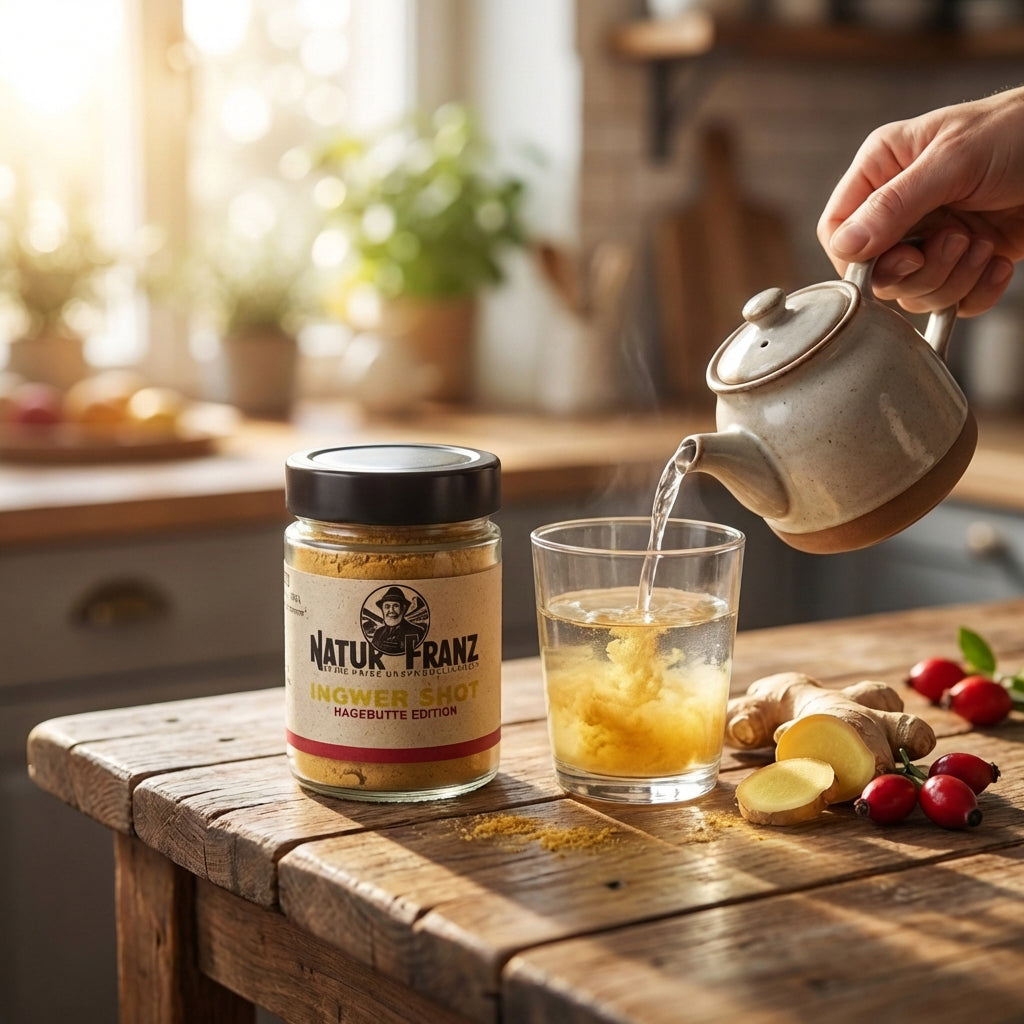 3er Bundle Ingwer Shot Hagebutte + 1 Shot Glas GRATIS