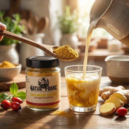 3er Bundle Ingwer Shot Hagebutte + 1 Shot Glas GRATIS