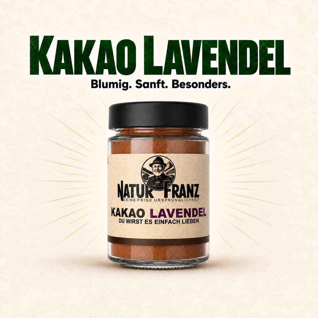 2x Kakao Ritual Lavendel: Bio-Criollo Kakao mit Lavendelblüten &amp; Bio-Reishi – vegan &amp; ohne Zucker