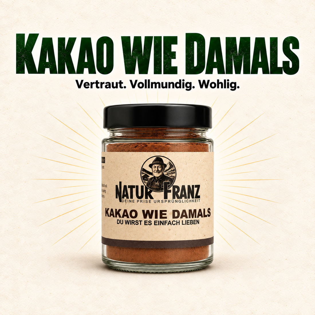 2x Kakao wie damals - Oma`s geheime Mischung: Bio-Criollo Kakao mit Zimt &amp; Kardamom – ohne Zucker, vegan