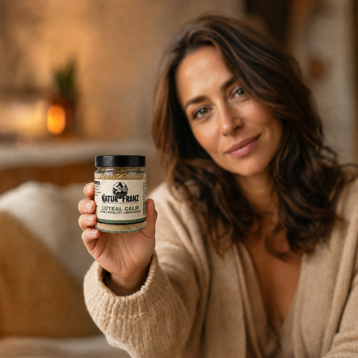 Natur Franz Luteal Calm Ritual Glas – Bio-Ashwagandha, Reishi und Kurkuma für Ruhe und Erdung in der Lutealphase