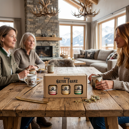 Aufmerksamkeits-Box Nr. 1 von Natur Franz als natürliches Geschenk-Set für Körper und Balance