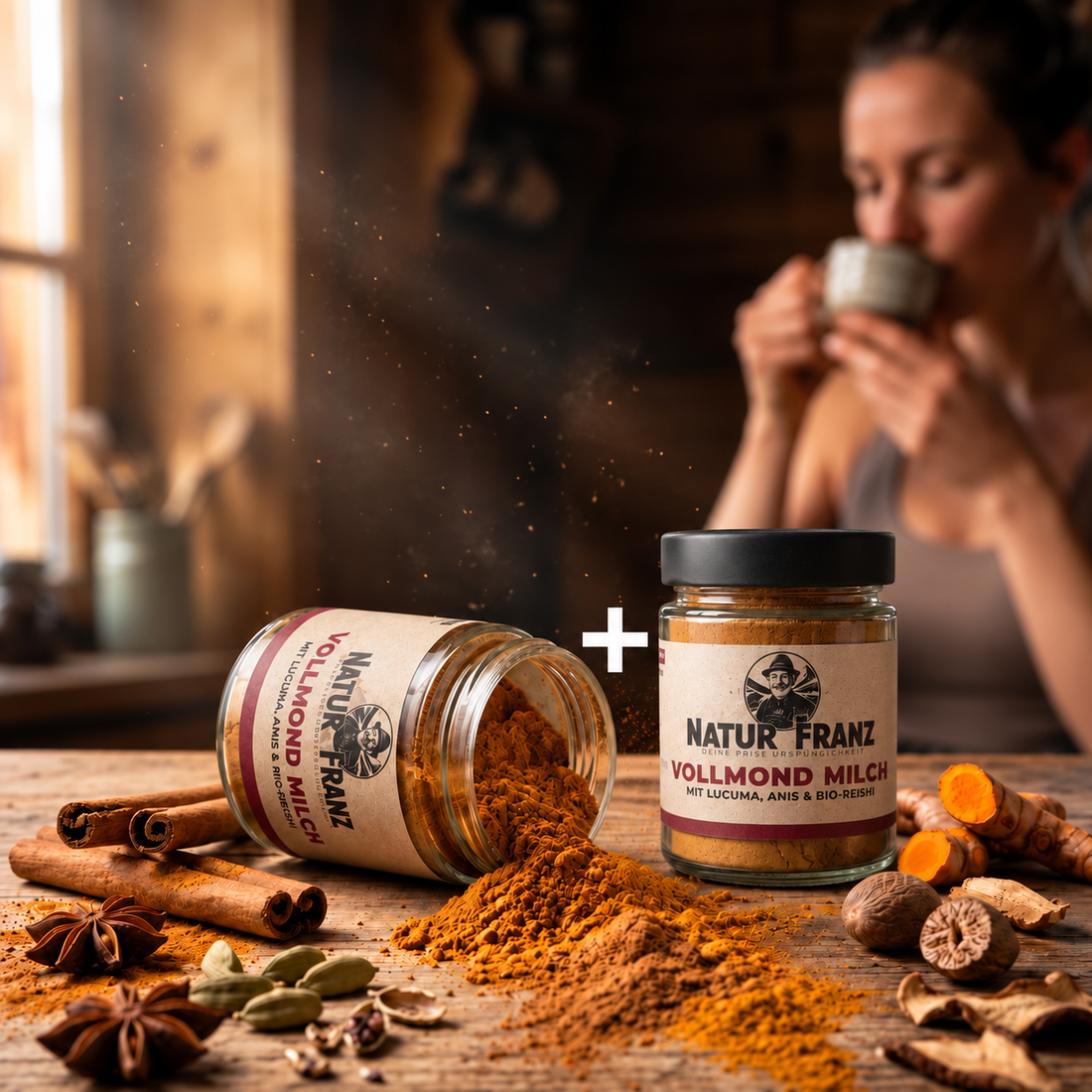 2x Vollmond Milch: Natürliches Abendritual mit Lucuma, Bio-Reishi &amp; Anis – koffeinfrei &amp; vegan