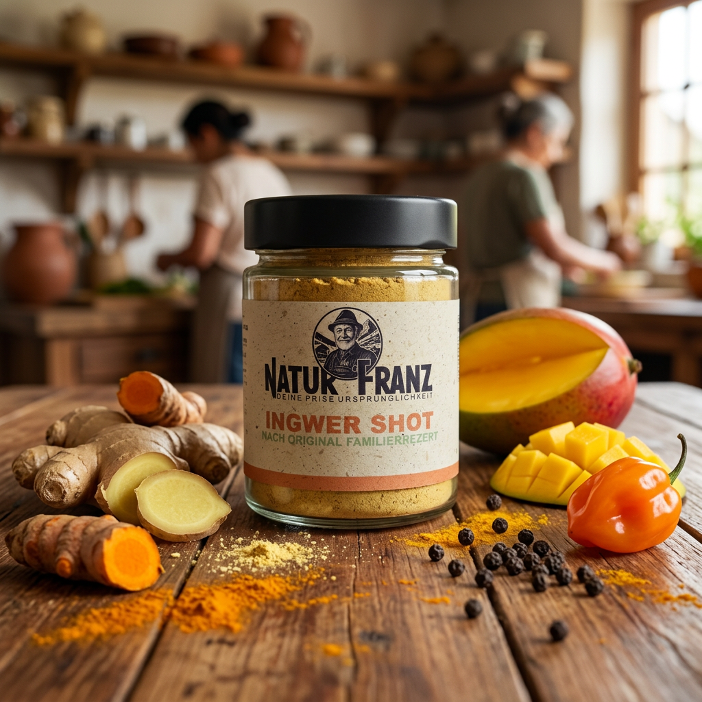 Ingwer Shot Mix mit Mango