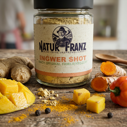 Ingwer Shot Mix mit Mango