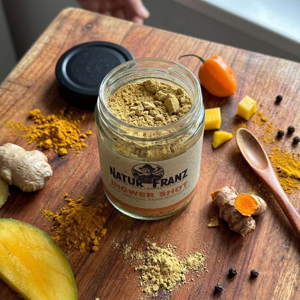 Ingwer Shot Mix mit Mango