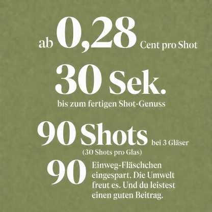 3er Bundle Ingwer Shot Hagebutte + 1 Shot Glas GRATIS – natürliches Vitamin C für dein Immunritual