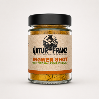 STARTER-SET: Ingwer Kraft-Kammerl Box mit 6x Ingwer Shot + GRATIS Shot Gläser + GRATIS Guide