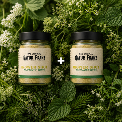 2x Ingwer Wildkräuter Shot - alpines Kräuterwissen, vegan &amp; ohne Zucker