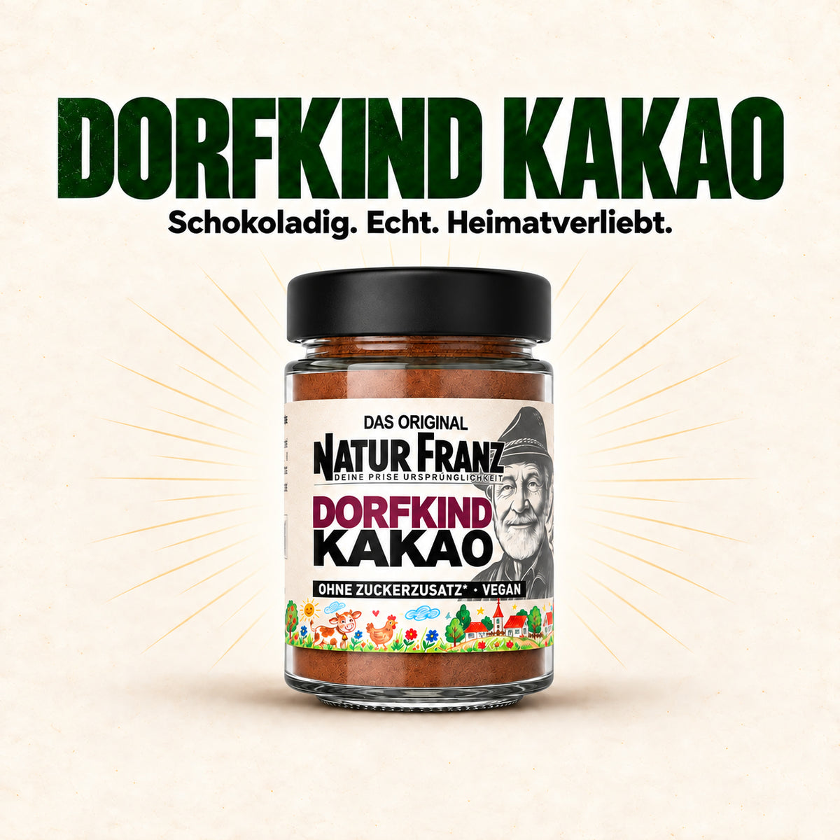 2x Dorfkind Kakao – Für kleine Schlawiner und große Kinder, vegan - ohne Zuckerzusatz