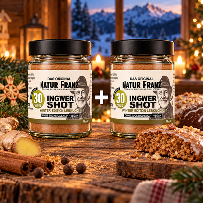 2x Ingwer Shot Winter-Edition Lebkuchen